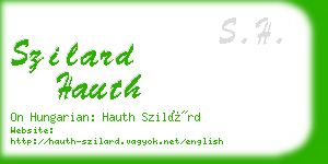 szilard hauth business card